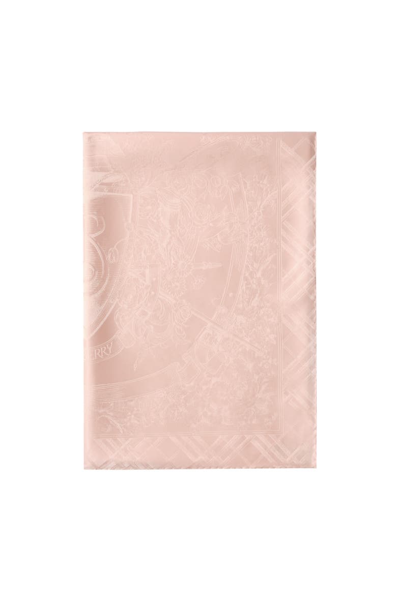 Burberry Floral Crest Silk Scarf, Alternate, color, Compact Pink