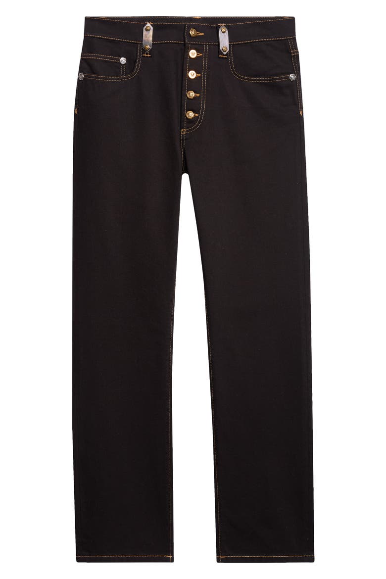 Straight Leg Jeans, Main, color, BLACK