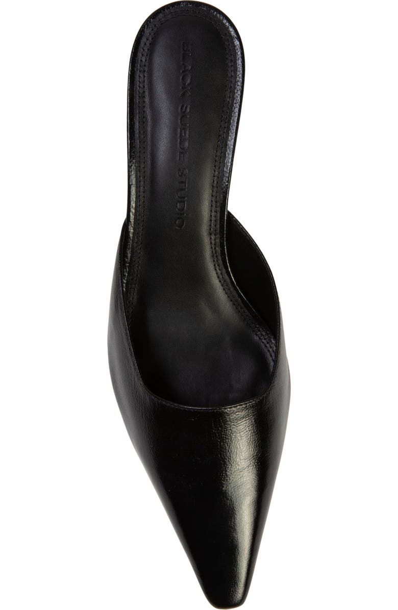 BLACK SUEDE STUDIO Riley 50 Leather Mule, Alternate, color, Black Leather