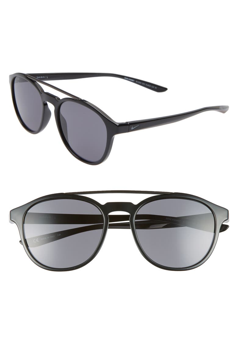 Kismet 54mm Round Sunglasses, Main, color, BLACK/DARK GREY