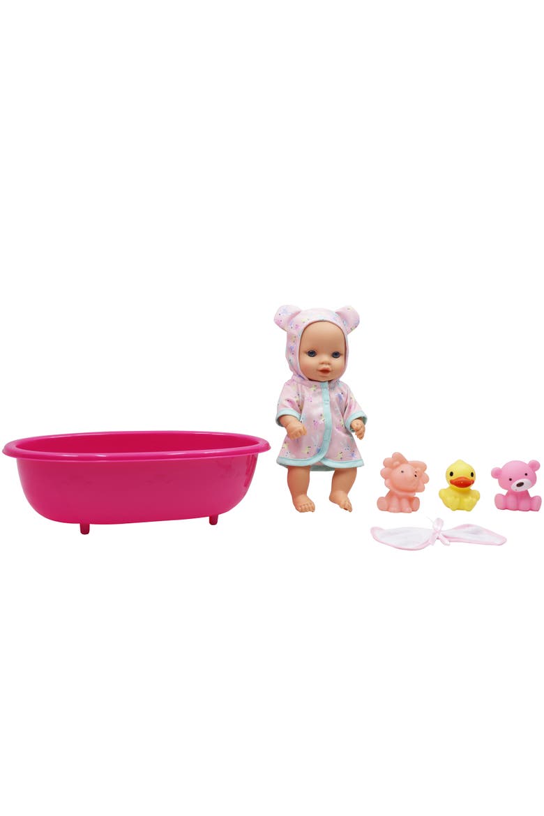 10" Baby Doll Bathing Playset With Accessories, Alternate, color, Multicolored