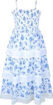 Zunie Kids' Smocked Bodice Maxi Dress