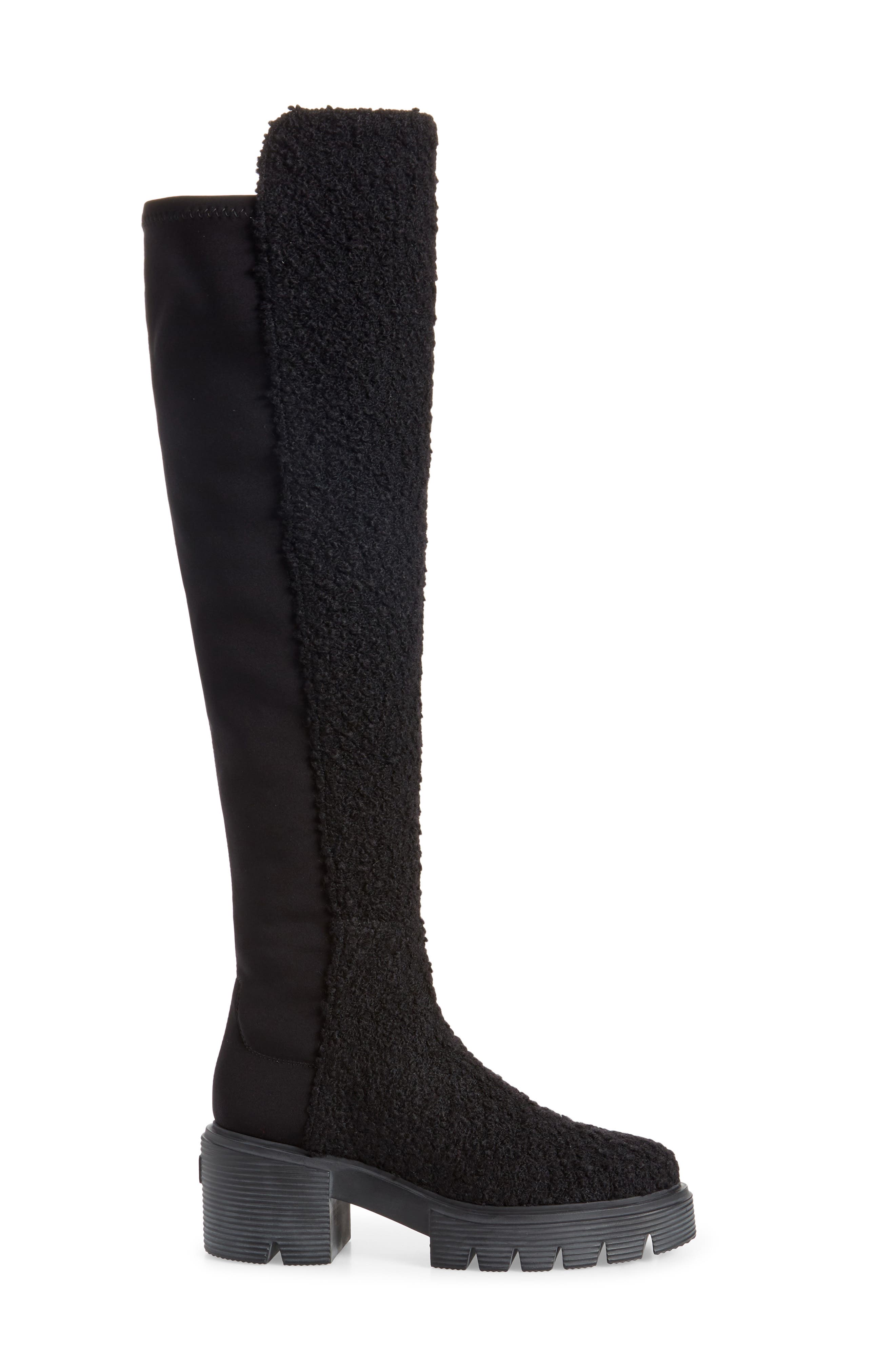 Faux Shearling 50/50 Soho Boot, Alternate, color, BLACK