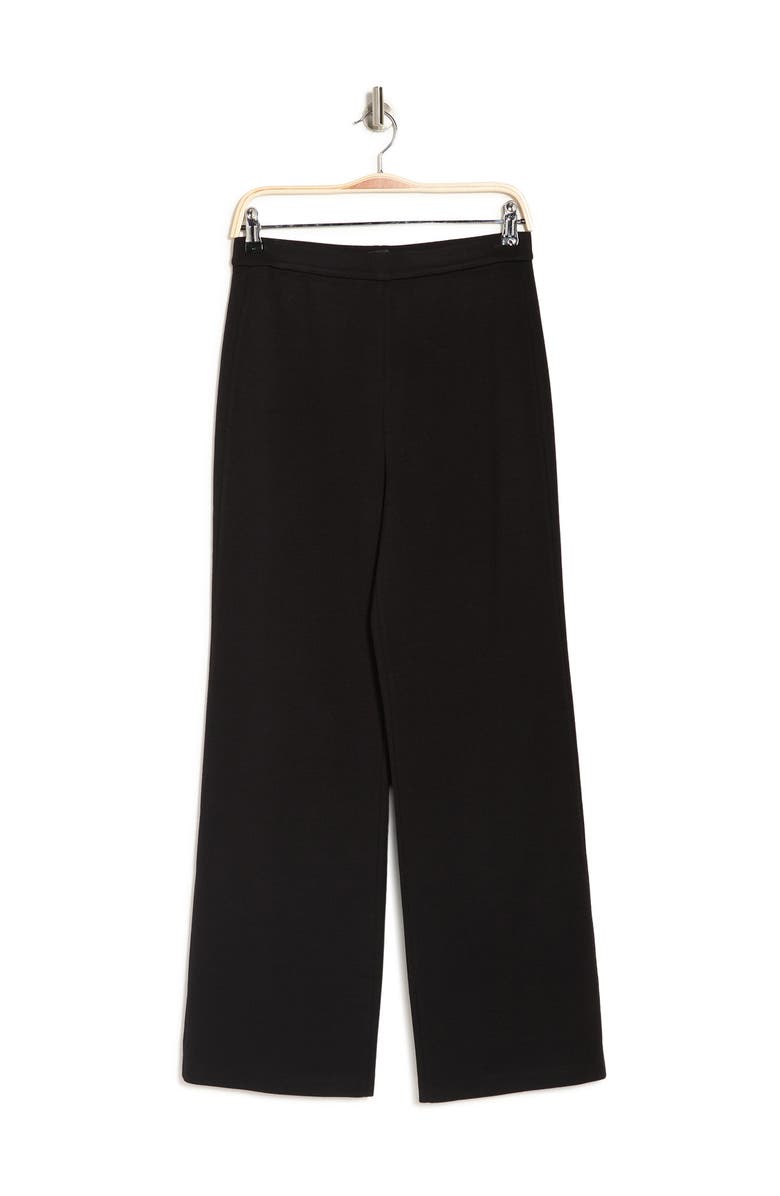 St. John Collection Milano Wide Leg Wool Blend Pull-On Pants, Alternate, color,