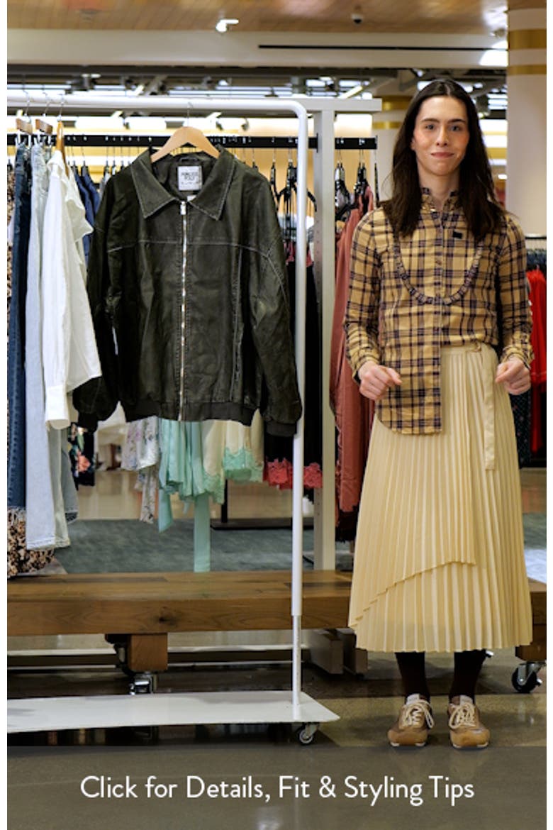 Goldsmith Oversize Faux Leather Bomber Jacket video