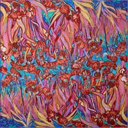 SILKSILKY Pure Silk Abstract Square Scarf