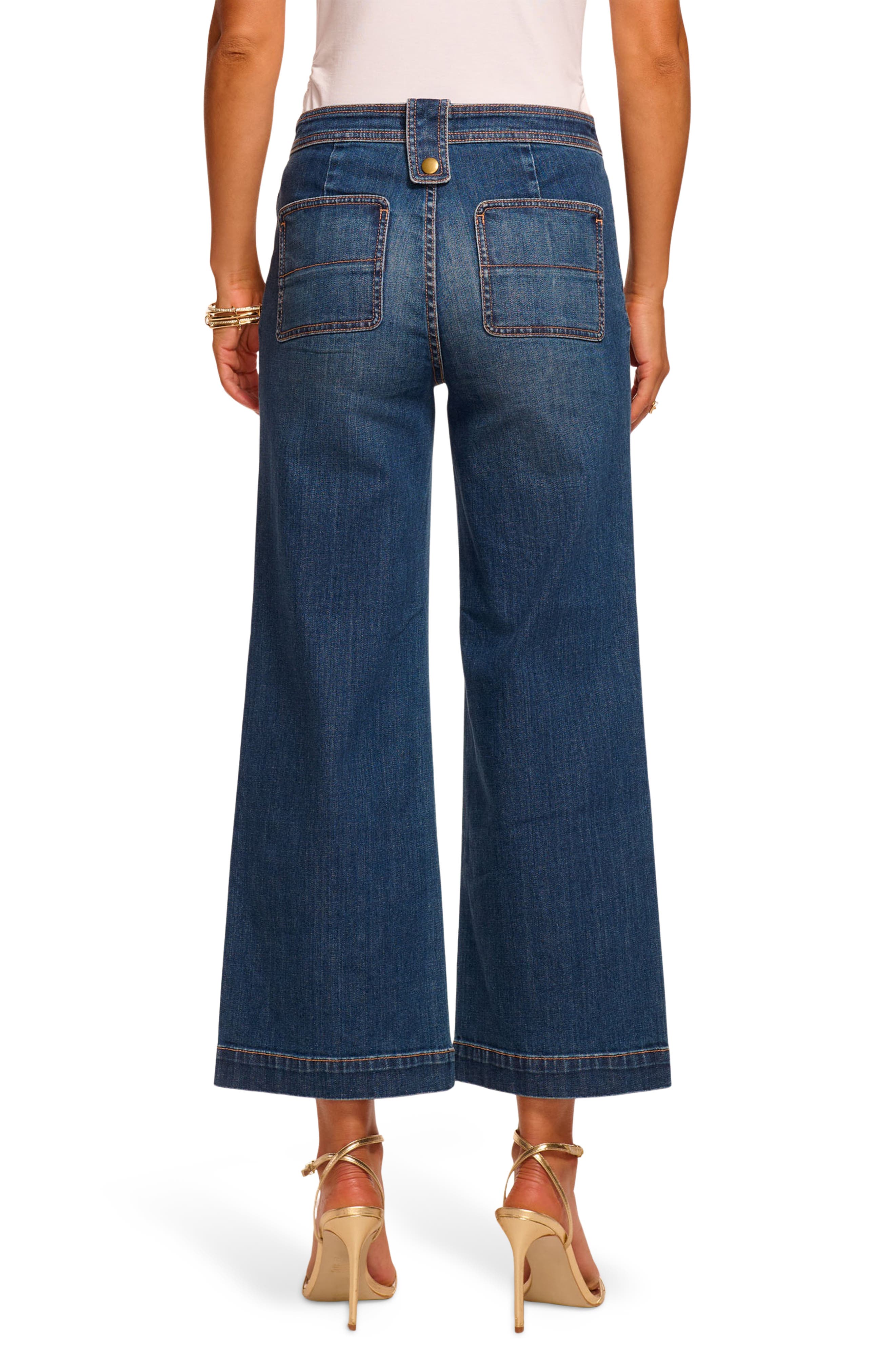 Gemma Patch Pocket Wide Leg Jeans - image 2