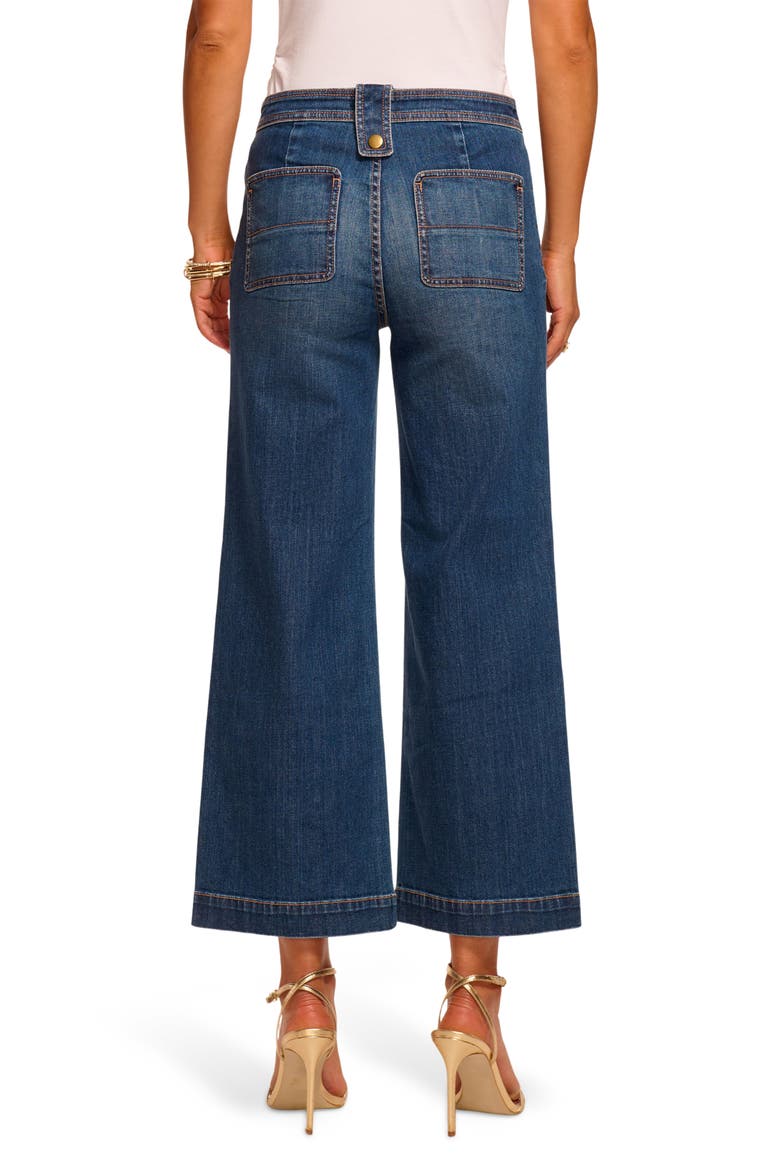 Gemma Patch Pocket Wide Leg Jeans, Alternate, color, MEDIUM WASH