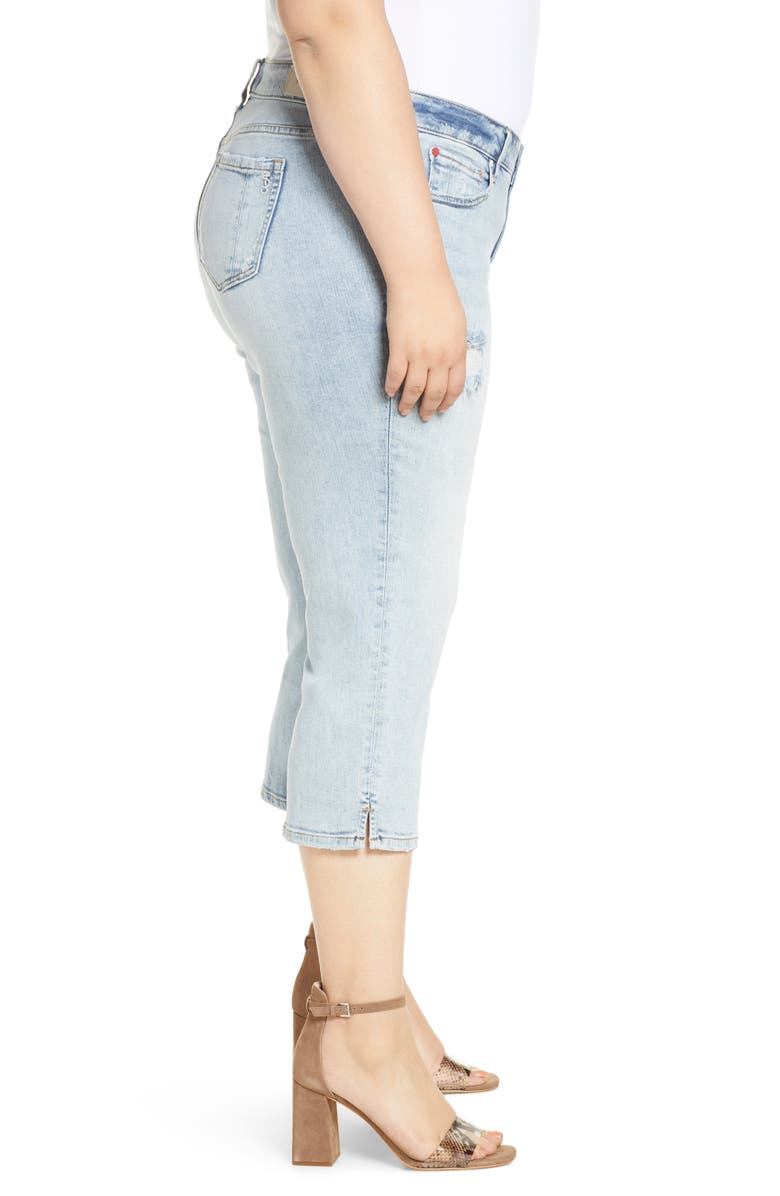 SLINK Jeans Distressed Crop Straight Leg Jeans, Alternate, color, Louise