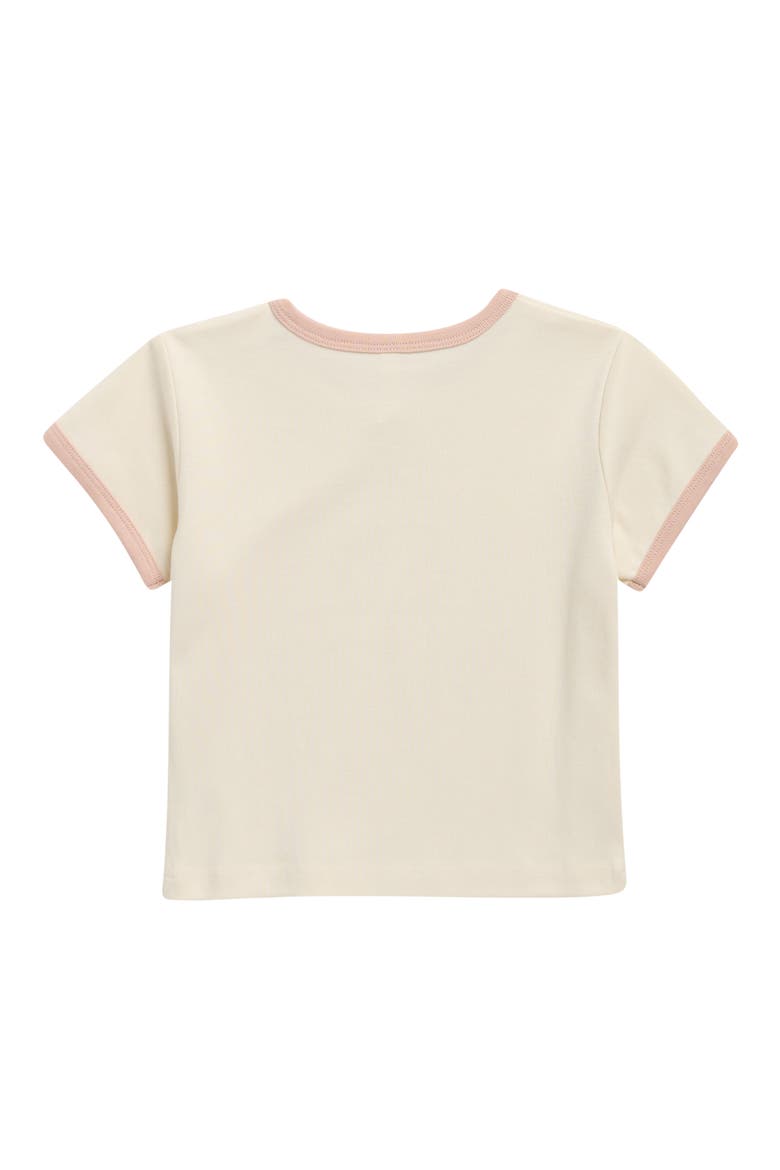 Cherry Organic Cotton Ringer T-Shirt, Alternate, color, IVORY