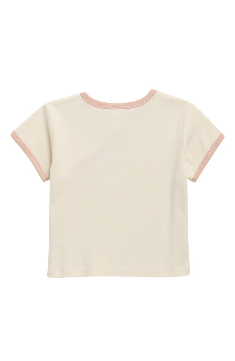 QUINCY MAE Cherry Organic Cotton Ringer T-Shirt, Alternate, color, Ivory