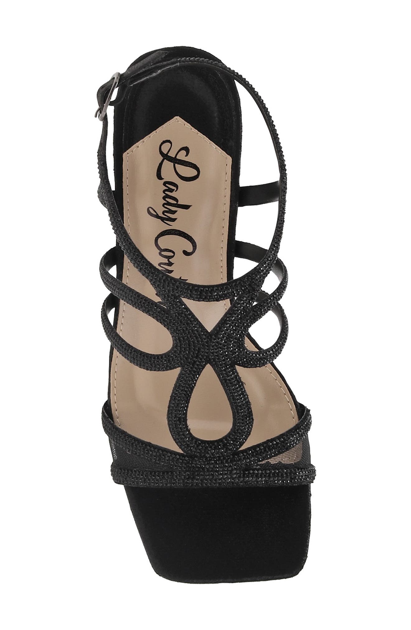 LADY COUTURE Devinenr Sandal, Alternate, color, Black