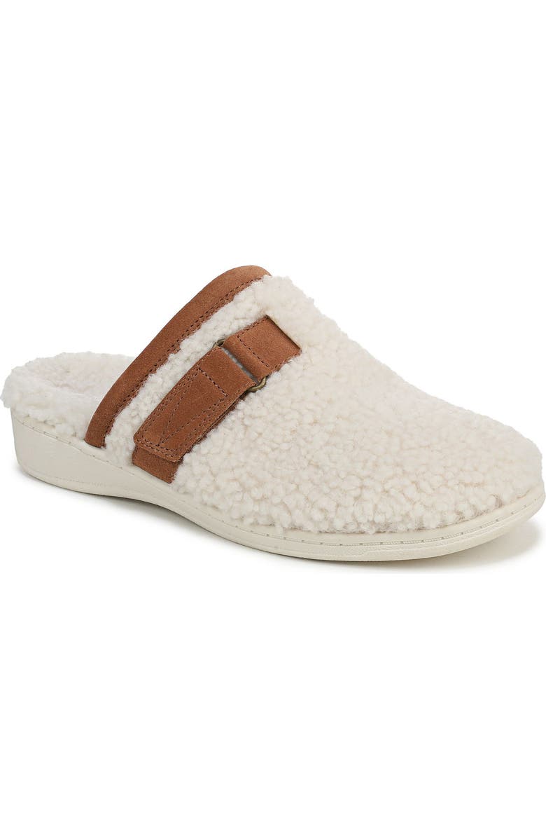 Vionic Izzy Faux Shearling Clog, Main, color, Cream