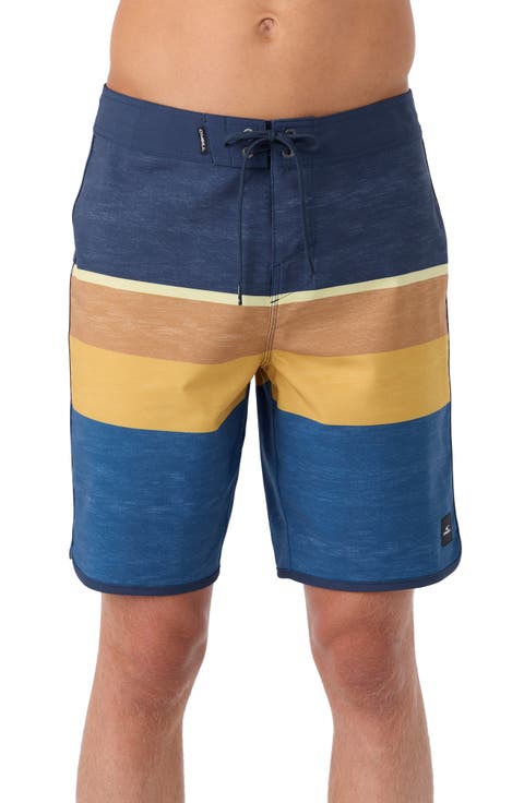 Lennox Scallop Stripe Board Shorts