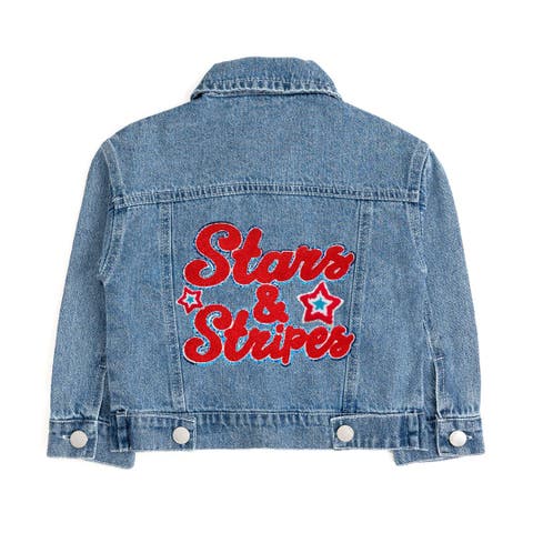Stars and Stripes Patch Denim Jacket (Toddler, Little Kid & Big Kid)
