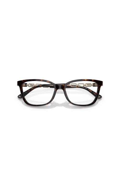 Michael Kors 54mm Rectangle Optical Glasses In Brown