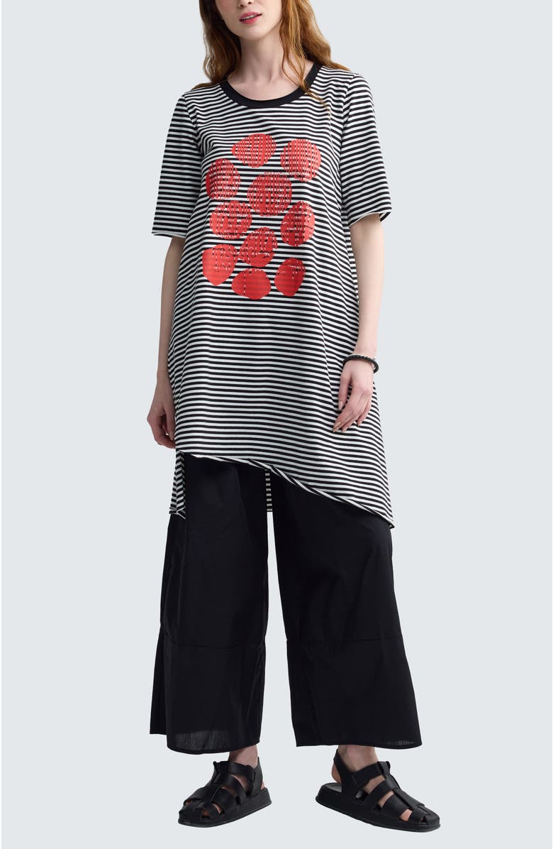 LUUKAA Zarael Striped Jersey Tunic, Alternate, color, Black Strip