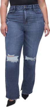 Good American Good Boy Ripped High Waist Boyfriend Jeans