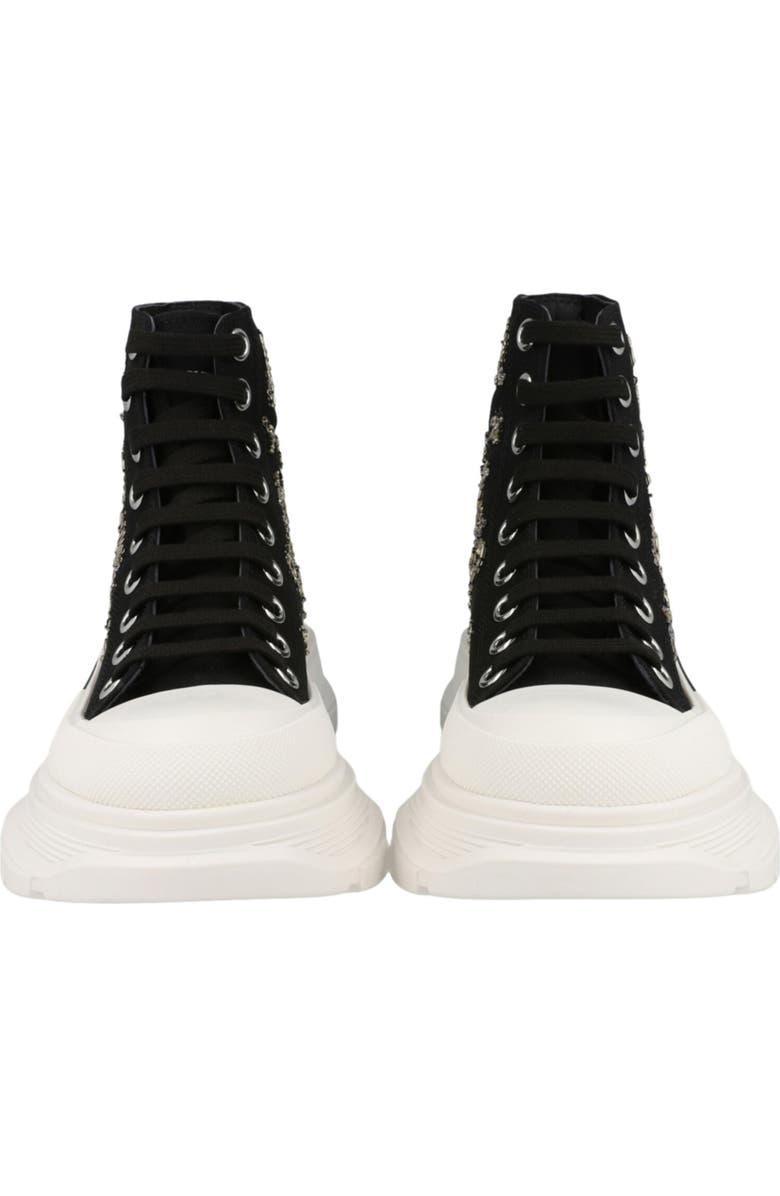 McQueen Crystal Embellished High Top Sneaker, Alternate, color,