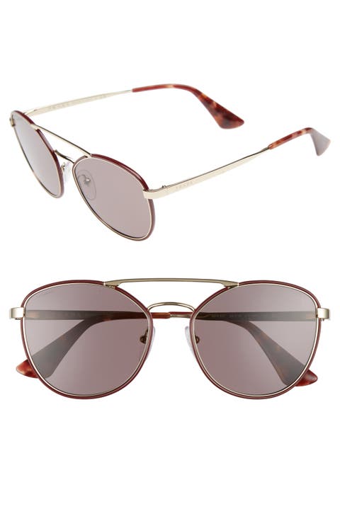 55mm Metal Aviator Sunglasses