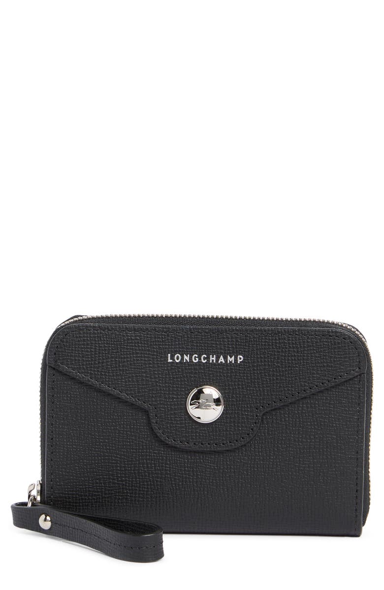 Longchamp Coin Purse, Main, color, Black