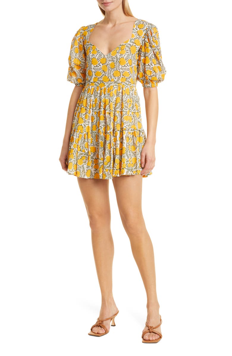 MILLE Aneli Puff Sleeve Minidress, Main, color, 