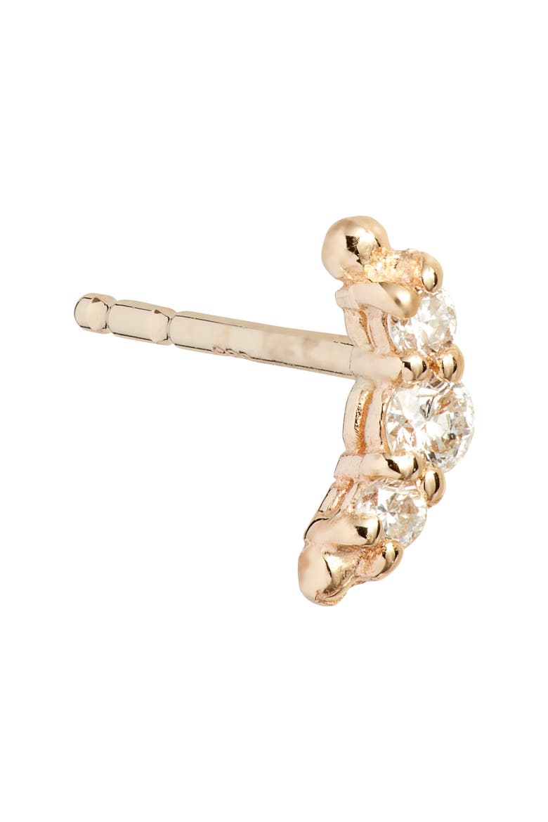 Cléo Croissant Ear Crawler, Alternate, color, YELLOW GOLD/ DIAMOND
