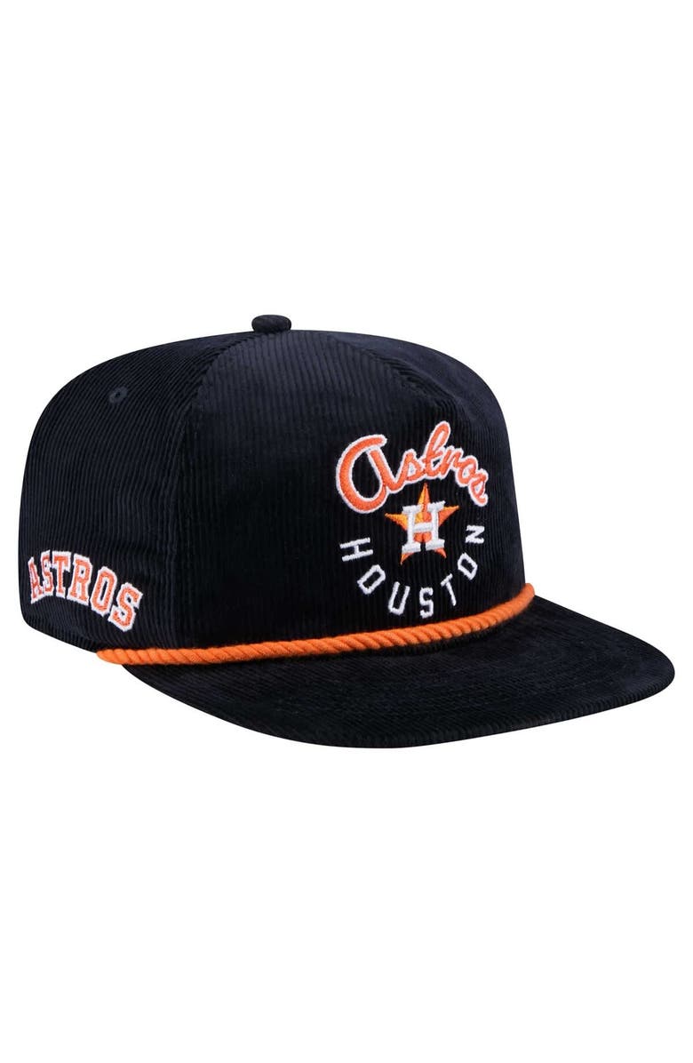 New Era Men's New Era Navy Houston Astros Full Circle Corduroy Golfer Adjustable Hat, Main, color, Navy