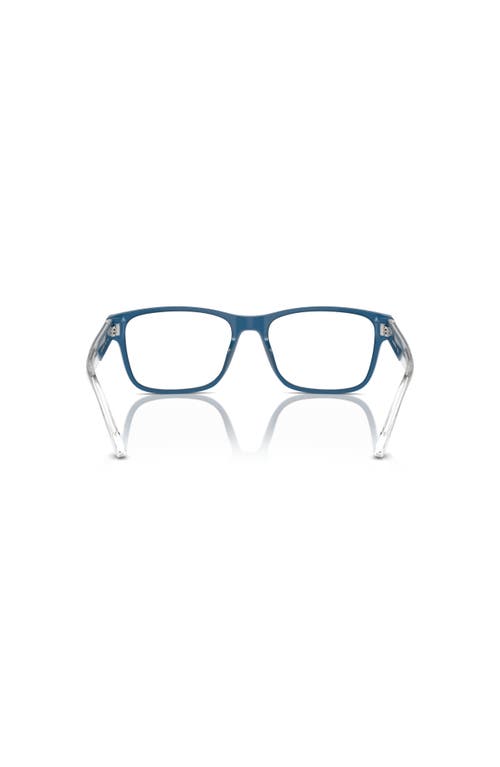 Emporio Armani 55mm Rectangle Optical Glasses In Blue