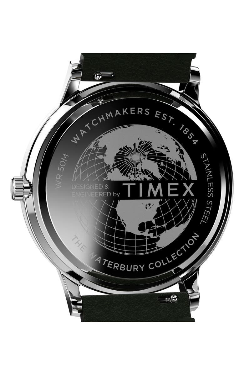 Timex<sup>®</sup> Waterbury Leather Strap Watch, 40mm, Alternate, color, 