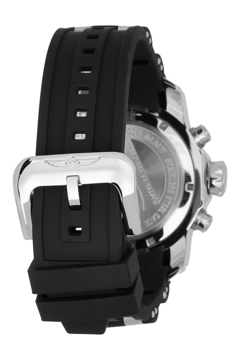 Pro Diver Quartz Silicone & Stainless Steel Watch, 48mm, Alternate, color, BLACK