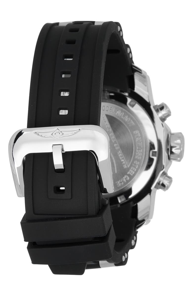 INVICTA Pro Diver Quartz Silicone & Stainless Steel Watch, 48mm, Alternate, color, Black