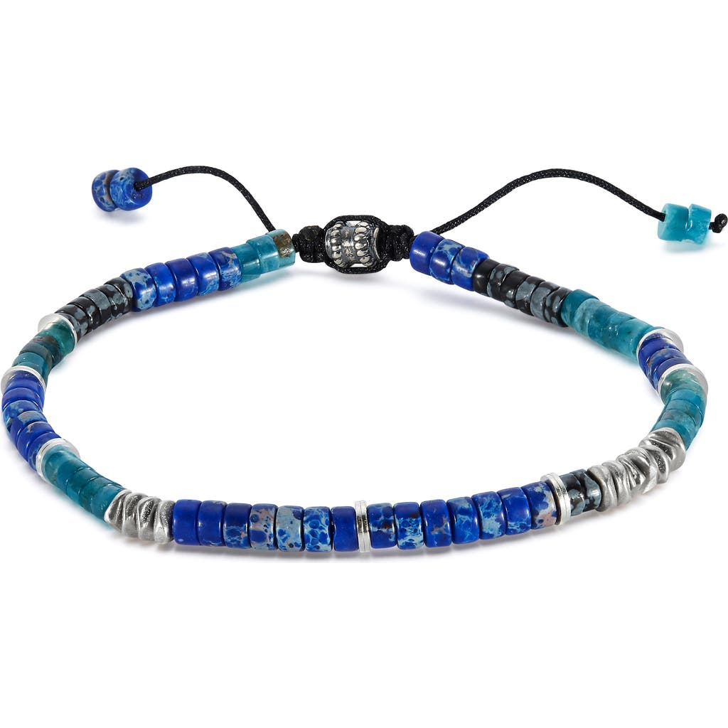 Shop Jonas Studio Riverside Beaded Slider Bracelet In Blue