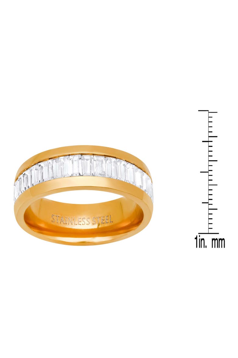 Men's Crystal Band Ring, Alternate, color, GOLD/ BLACK
