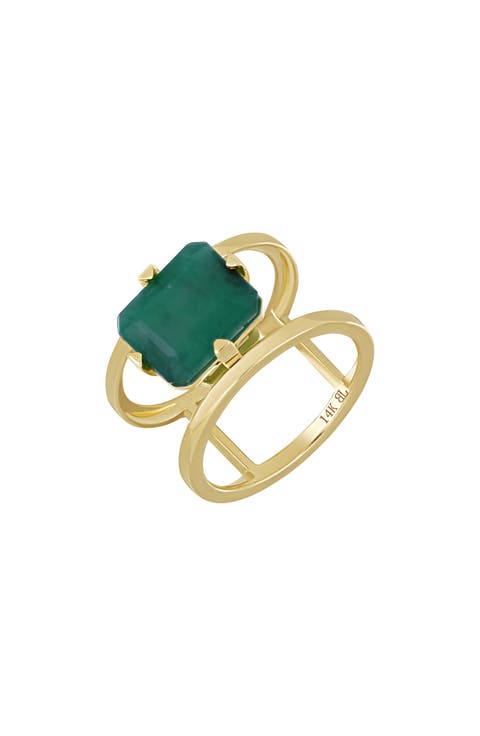 El Mar 14K Gold Emerald Statement Ring (Online Trunk Show)