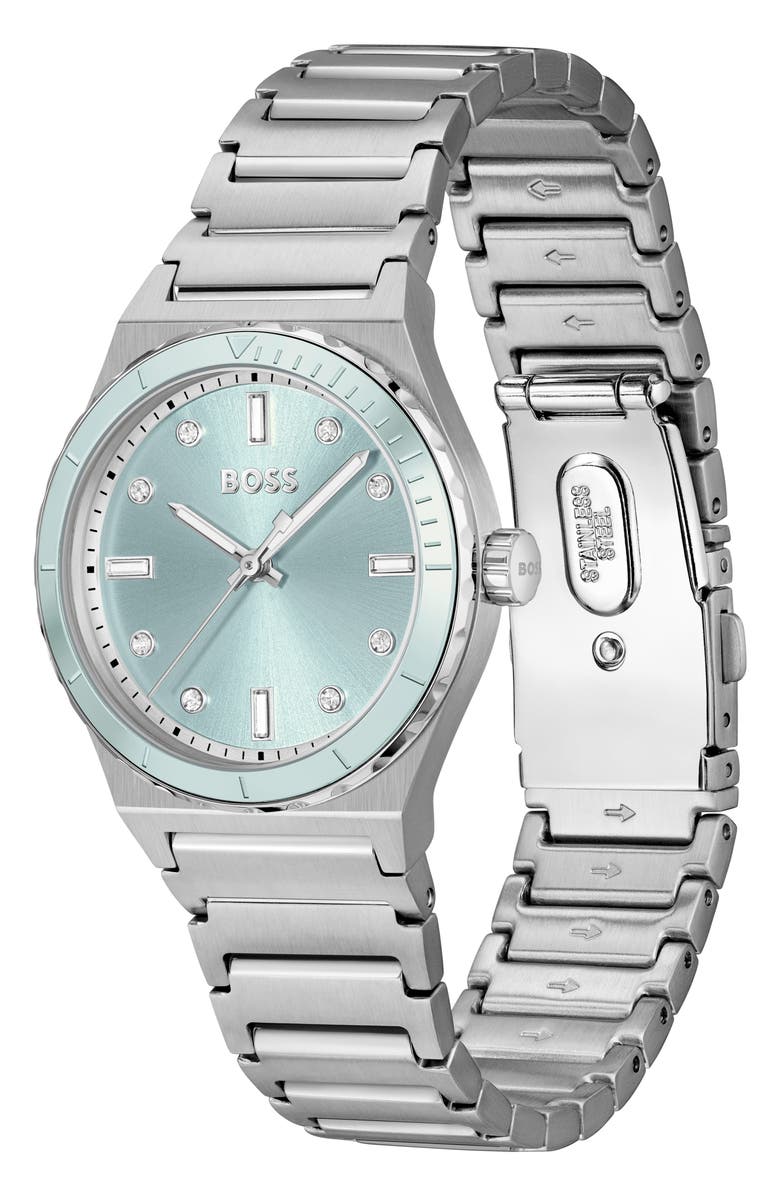 BOSS Candor Bracelet Watch, 32mm, Alternate, color, Light Blue