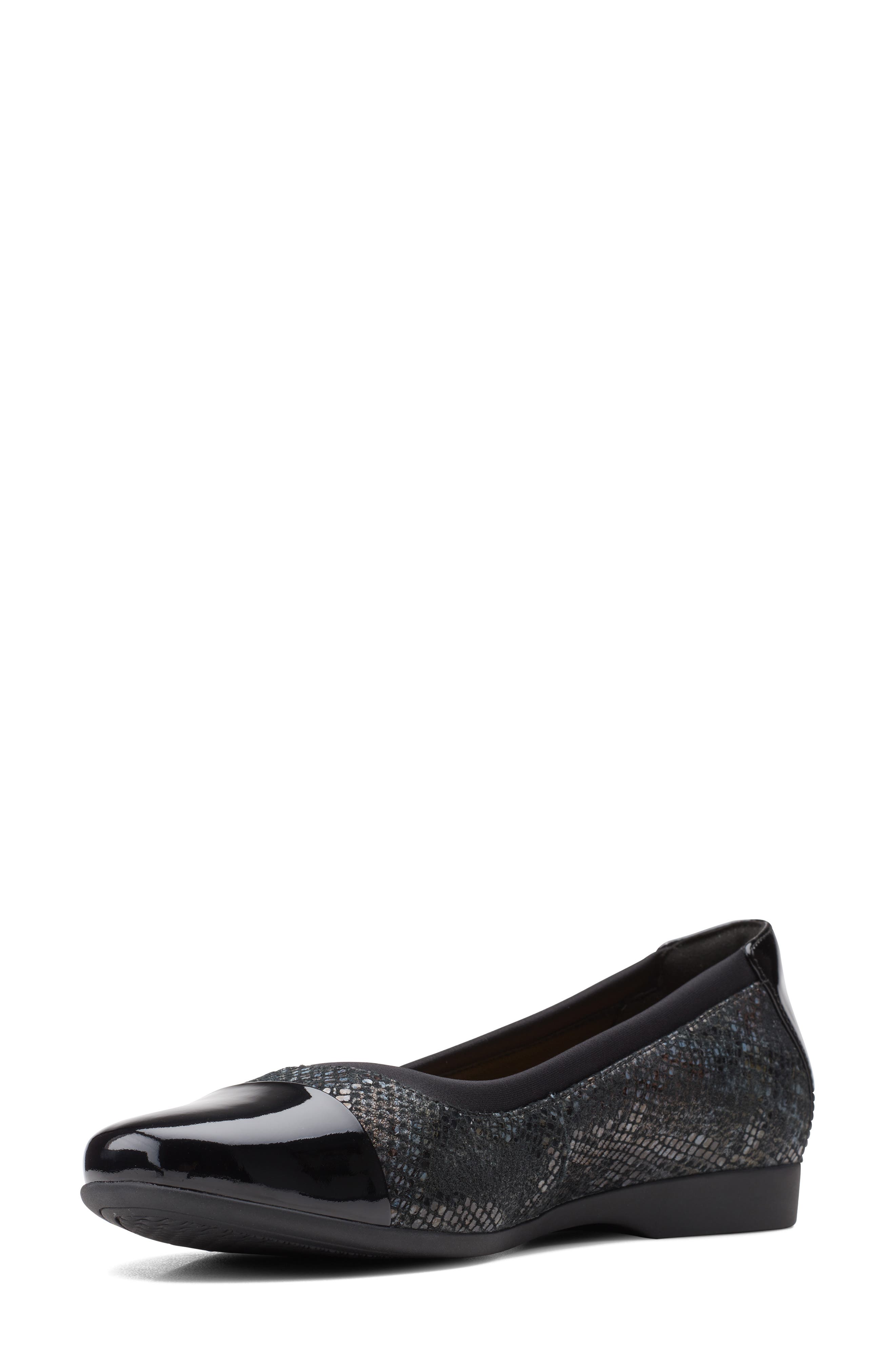 Clarks<sup>®</sup> Un Darcey Cap Toe Flat, Alternate, color, 