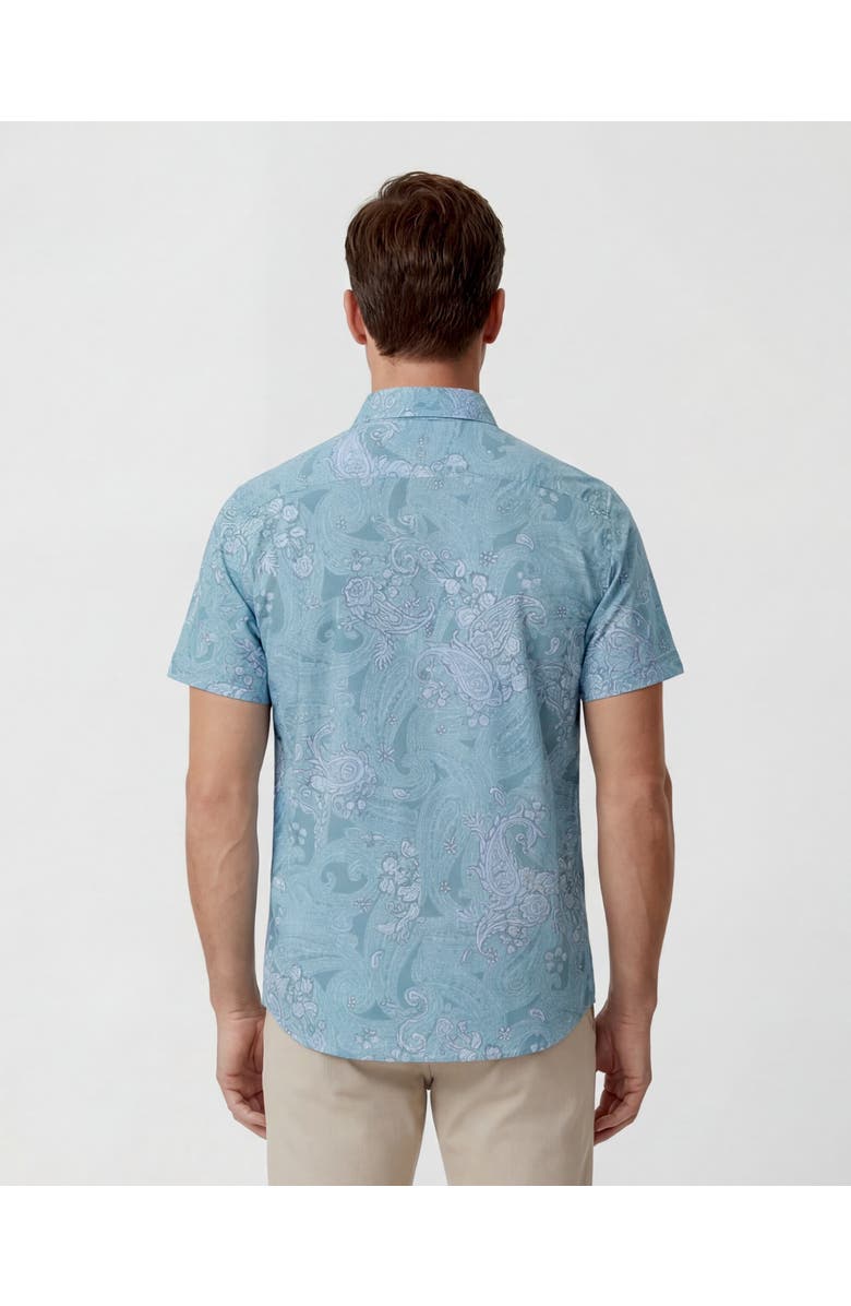 Lords of Harlech Paisley Explosion Mens Knit Shirt, Alternate, color, Paisley Explosion Teal
