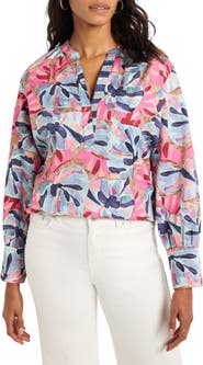 NIC+ZOE Firework Foliage Popover Top