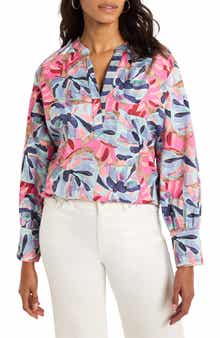 NIC+ZOE Firework Foliage Popover Top