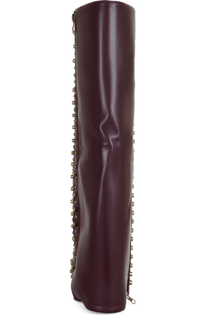 AZALEA WANG Agustue Knee High Boot, Alternate, color, Burgundy