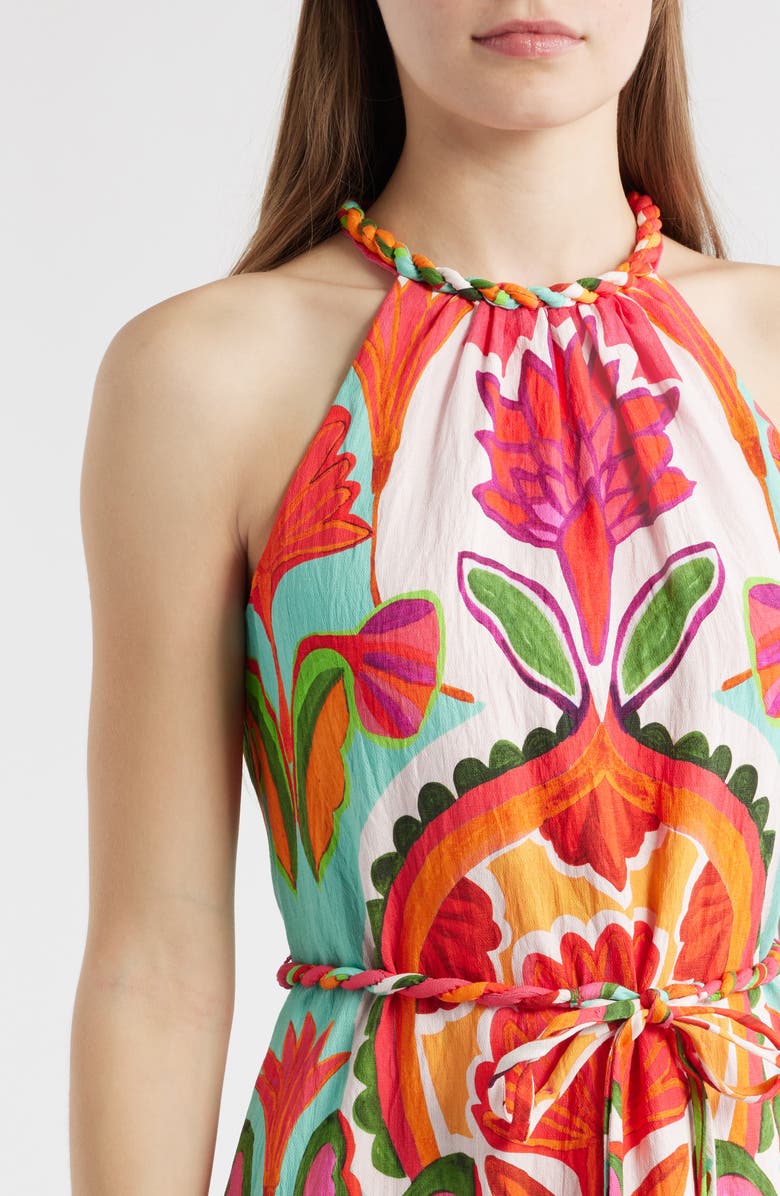 Vince Camuto Day Crepe Midi Dress, Alternate, color, Hot Pink