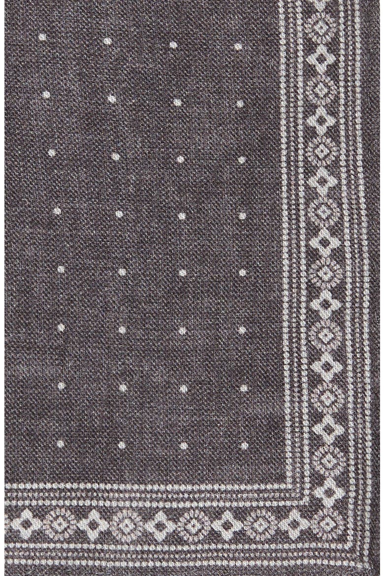 Wool & Cotton Muslin Pocket Square, Alternate, color, 22-02 BLACK AND SAND