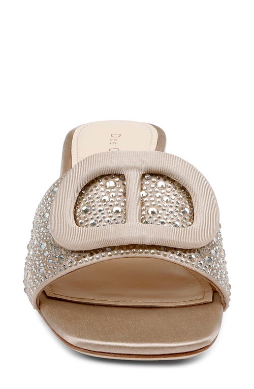 Dee Ocleppo Dizzy 35mm Leather Mules In Champagne Satin
