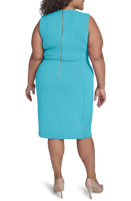 Calvin Klein Basic Sleeveless Sheath Dress In Lake