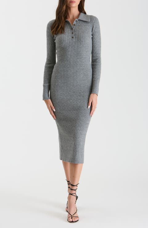 Cable Knit Sweater Dress