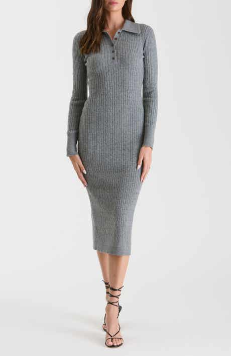 Blu Pepper Cable Knit Sweater Dress