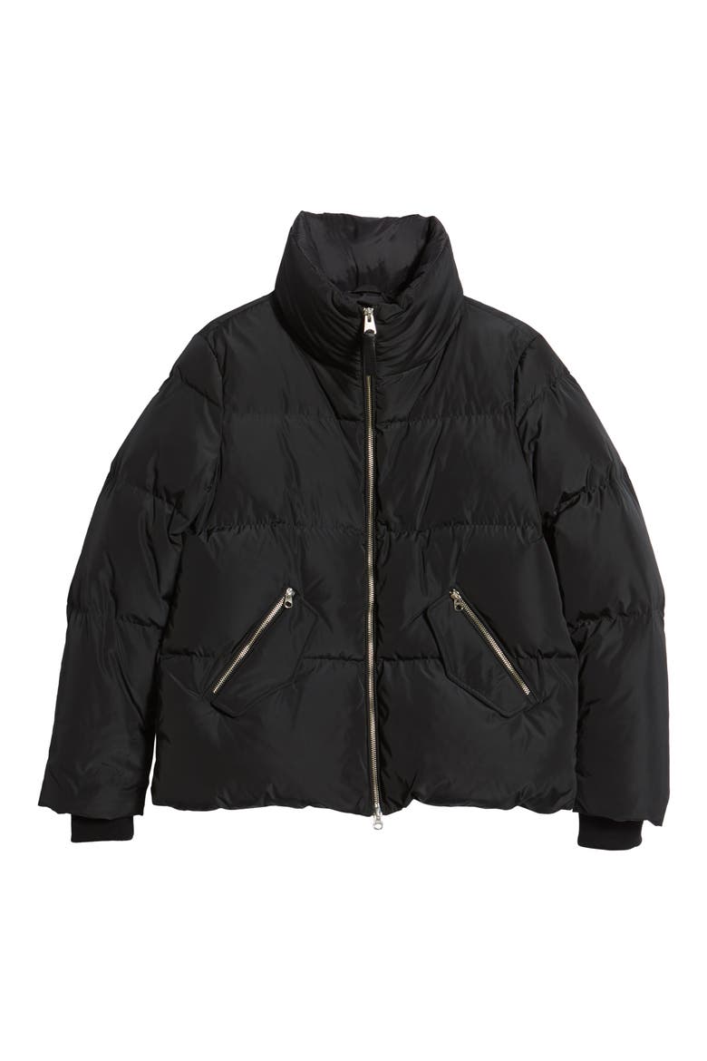 Water Repellent Down Jacket, Alternate, color, BLACK