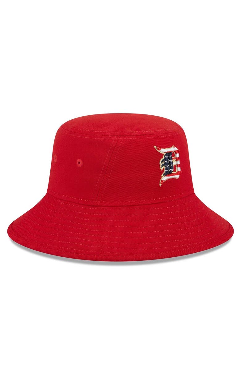 New Era Men's New Era Red Detroit Tigers 2023 Fourth of July Bucket Hat, Alternate, color, Red