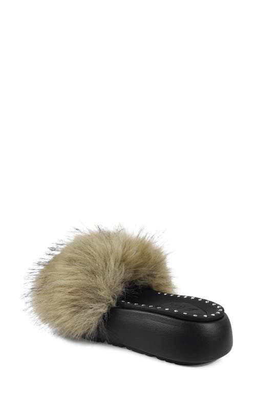 Zigi Fabbi Faux Fur Platform Sandal